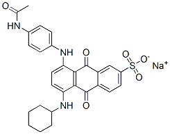 8-[[4-(Acetylamino)phenyl]amino]-5-cyclohexylamino-9,10-dihydro-9,10-dioxoanthracene-2-sulfonic acid sodium salt CAS#: 6424-94-8