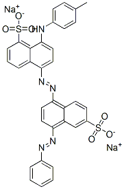 8-[(4-Methylphenyl)amino]-5-[[4-(phenylazo)-6-sulfo-1-naphthalenyl]azo]-1-naphthalenesulfonic acid disodium salt CAS#: 68683-27-2