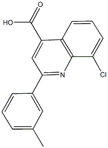 8-CHLORO-2-(3-METHYLPHENYL)QUINOLINE-4-CARBOXYLICACID CAS#: 588677-32-1