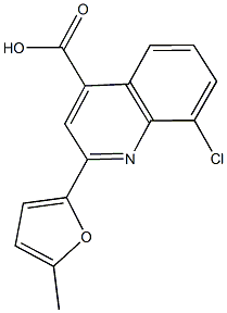 8-CHLORO-2-(5-METHYL-2-FURYL)QUINOLINE-4-CARBOXYLIC ACID CAS#: 588676-14-6