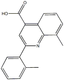 8-METHYL-2-(2-METHYLPHENYL)QUINOLINE-4-CARBOXYLICACID CAS#: 587850-80-4