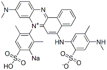 9-Dimethylamino-7-(2,6-dimethyl-3-sodiosulfophenyl)-5-[(5-methyl-4-methylamino-2-sulfonatophenyl)amino]benzo[a]phenazin-7-ium CAS#: 6471-74-5