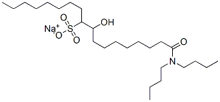 9-Octadecanesulfonic acid, 18-(dibutylamino)-10-hydroxy-18-oxo-, monosodium salt CAS#: 68039-16-7