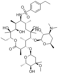 (9S)-9-Deoxo-9-[[(4-ethylphenyl)sulfonyl]amino]erythromycin CAS#: 61089-01-8