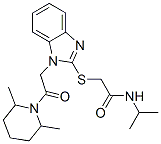 Acetamide, 2-[[1-[2-(2,6-dimethyl-1-piperidinyl)-2-oxoethyl]-1H-benzimidazol-2-yl]thio]-N-(1-methylethyl)- (9CI) CAS#: 606110-45-6