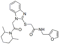 Acetamide, 2-[[1-[2-(2,6-dimethyl-1-piperidinyl)-2-oxoethyl]-1H-benzimidazol-2-yl]thio]-N-(2-furanylmethyl)- (9CI) CAS#: 606110-41-2