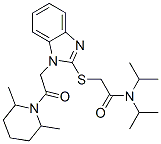 Acetamide, 2-[[1-[2-(2,6-dimethyl-1-piperidinyl)-2-oxoethyl]-1H-benzimidazol-2-yl]thio]-N,N-bis(1-methylethyl)- (9CI) CAS#: 606110-43-4