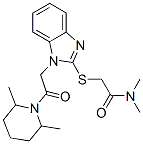 Acetamide, 2-[[1-[2-(2,6-dimethyl-1-piperidinyl)-2-oxoethyl]-1H-benzimidazol-2-yl]thio]-N,N-dimethyl- (9CI) CAS#: 606110-51-4