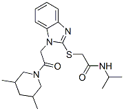 Acetamide, 2-[[1-[2-(3,5-dimethyl-1-piperidinyl)-2-oxoethyl]-1H-benzimidazol-2-yl]thio]-N-(1-methylethyl)- (9CI) CAS#: 606117-53-7