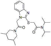 Acetamide, 2-[[1-[2-(3,5-dimethyl-1-piperidinyl)-2-oxoethyl]-1H-benzimidazol-2-yl]thio]-N,N-bis(1-methylethyl)- (9CI) CAS#: 606117-52-6