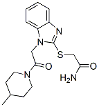 Acetamide, 2-[[1-[2-(4-methyl-1-piperidinyl)-2-oxoethyl]-1H-benzimidazol-2-yl]thio]- (9CI) CAS#: 606109-98-2