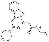 Acetamide, 2-[[1-[2-(4-morpholinyl)-2-oxoethyl]-1H-benzimidazol-2-yl]thio]-N-propyl- (9CI) CAS#: 606110-82-1