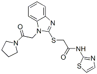 Acetamide, 2-[[1-[2-oxo-2-(1-pyrrolidinyl)ethyl]-1H-benzimidazol-2-yl]thio]-N-2-thiazolyl- (9CI) CAS#: 606109-74-4