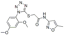 Acetamide, 2-[[1-(2,4-dimethoxyphenyl)-1H-tetrazol-5-yl]thio]-N-(5-methyl-3-isoxazolyl)- (9CI) CAS#: 603079-55-6