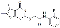 Acetamide, 2-[(1,4-dihydro-5,6-dimethyl-4-oxothieno[2,3-d]pyrimidin-2-yl)thio]-N-(2-fluorophenyl)- (9CI) CAS#: 606108-16-1