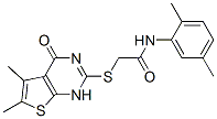 Acetamide, 2-[(1,4-dihydro-5,6-dimethyl-4-oxothieno[2,3-d]pyrimidin-2-yl)thio]-N-(2,5-dimethylphenyl)- (9CI) CAS#: 606108-44-5