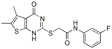 Acetamide, 2-[(1,4-dihydro-5,6-dimethyl-4-oxothieno[2,3-d]pyrimidin-2-yl)thio]-N-(3-fluorophenyl)- (9CI) CAS#: 606108-13-8