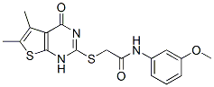 Acetamide, 2-[(1,4-dihydro-5,6-dimethyl-4-oxothieno[2,3-d]pyrimidin-2-yl)thio]-N-(3-methoxyphenyl)- (9CI) CAS#: 606107-90-8