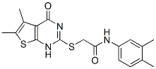 Acetamide, 2-[(1,4-dihydro-5,6-dimethyl-4-oxothieno[2,3-d]pyrimidin-2-yl)thio]-N-(3,4-dimethylphenyl)- (9CI) CAS#: 606107-80-6