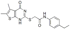 Acetamide, 2-[(1,4-dihydro-5,6-dimethyl-4-oxothieno[2,3-d]pyrimidin-2-yl)thio]-N-(4-ethylphenyl)- (9CI) CAS#: 606107-51-1