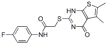 Acetamide, 2-[(1,4-dihydro-5,6-dimethyl-4-oxothieno[2,3-d]pyrimidin-2-yl)thio]-N-(4-fluorophenyl)- (9CI) CAS#: 606108-52-5