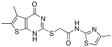 Acetamide, 2-[(1,4-dihydro-5,6-dimethyl-4-oxothieno[2,3-d]pyrimidin-2-yl)thio]-N-(4-methyl-2-thiazolyl)- (9CI) CAS#: 606108-36-5
