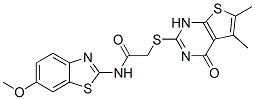 Acetamide, 2-[(1,4-dihydro-5,6-dimethyl-4-oxothieno[2,3-d]pyrimidin-2-yl)thio]-N-(6-methoxy-2-benzothiazolyl)- (9CI) CAS#: 606108-40-1
