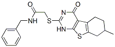 Acetamide, 2-[(1,4,5,6,7,8-hexahydro-7-methyl-4-oxo[1]benzothieno[2,3-d]pyrimidin-2-yl)thio]-N-(phenylmethyl)- (9CI) CAS#: 606106-65-4