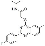 Acetamide, 2-[[2-(4-fluorophenyl)-6-methyl-4-quinazolinyl]thio]-N-(1-methylethyl)- (9CI) CAS#: 606134-56-9