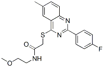 Acetamide, 2-[[2-(4-fluorophenyl)-6-methyl-4-quinazolinyl]thio]-N-(2-methoxyethyl)- (9CI) CAS#: 606132-94-9