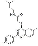 Acetamide, 2-[[2-(4-fluorophenyl)-6-methyl-4-quinazolinyl]thio]-N-(3-methylbutyl)- (9CI) CAS#: 606132-95-0