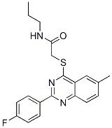 Acetamide, 2-[[2-(4-fluorophenyl)-6-methyl-4-quinazolinyl]thio]-N-propyl- (9CI) CAS#: 606132-84-7