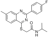 Acetamide, 2-[[2-(4-fluorophenyl)-7-methyl-4-quinazolinyl]thio]-N-(1-methylethyl)- (9CI) CAS#: 606132-70-1
