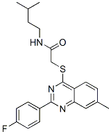 Acetamide, 2-[[2-(4-fluorophenyl)-7-methyl-4-quinazolinyl]thio]-N-(3-methylbutyl)- (9CI) CAS#: 606132-67-6