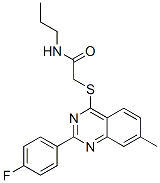 Acetamide, 2-[[2-(4-fluorophenyl)-7-methyl-4-quinazolinyl]thio]-N-propyl- (9CI) CAS#: 606132-72-3