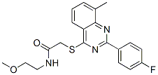 Acetamide, 2-[[2-(4-fluorophenyl)-8-methyl-4-quinazolinyl]thio]-N-(2-methoxyethyl)- (9CI) CAS#: 606134-66-1