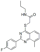 Acetamide, 2-[[2-(4-fluorophenyl)-8-methyl-4-quinazolinyl]thio]-N-propyl- (9CI) CAS#: 606134-57-0
