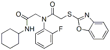 Acetamide, 2-(2-benzoxazolylthio)-N-[2-(cyclohexylamino)-2-oxoethyl]-N-(2-fluorophenyl)- (9CI) CAS#: 606098-42-4