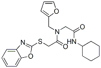 Acetamide, 2-(2-benzoxazolylthio)-N-[2-(cyclohexylamino)-2-oxoethyl]-N-(2-furanylmethyl)- (9CI) CAS#: 606098-48-0