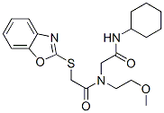 Acetamide, 2-(2-benzoxazolylthio)-N-[2-(cyclohexylamino)-2-oxoethyl]-N-(2-methoxyethyl)- (9CI) CAS#: 606098-45-7