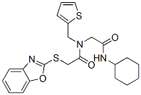 Acetamide, 2-(2-benzoxazolylthio)-N-[2-(cyclohexylamino)-2-oxoethyl]-N-(2-thienylmethyl)- (9CI) CAS#: 606098-38-8