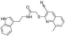 Acetamide, 2-[(3-cyano-8-methyl-2-quinolinyl)thio]-N-[2-(1H-indol-3-yl)ethyl]- (9CI) CAS#: 602264-07-3