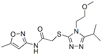 Acetamide, 2-[[4-(2-methoxyethyl)-5-(1-methylethyl)-4H-1,2,4-triazol-3-yl]thio]-N-(5-methyl-3-isoxazolyl)- (9CI) CAS#: 603072-78-2