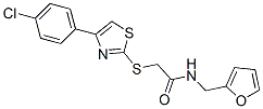 Acetamide, 2-[[4-(4-chlorophenyl)-2-thiazolyl]thio]-N-(2-furanylmethyl)- (9CI) CAS#: 606089-13-8