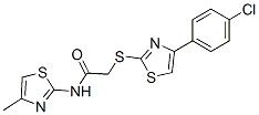 Acetamide, 2-[[4-(4-chlorophenyl)-2-thiazolyl]thio]-N-(4-methyl-2-thiazolyl)- (9CI) CAS#: 606089-20-7