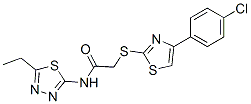 Acetamide, 2-[[4-(4-chlorophenyl)-2-thiazolyl]thio]-N-(5-ethyl-1,3,4-thiadiazol-2-yl)- (9CI) CAS#: 606089-16-1