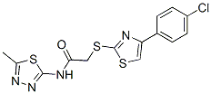 Acetamide, 2-[[4-(4-chlorophenyl)-2-thiazolyl]thio]-N-(5-methyl-1,3,4-thiadiazol-2-yl)- (9CI) CAS#: 606089-17-2