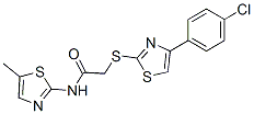 Acetamide, 2-[[4-(4-chlorophenyl)-2-thiazolyl]thio]-N-(5-methyl-2-thiazolyl)- (9CI) CAS#: 606089-15-0