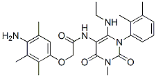 Acetamide,  2-(4-amino-2,3,5-trimethylphenoxy)-N-[1-(2,3-dimethylphenyl)-6-(ethylamino)-1,2,3,4-tetrahydro-3-methyl-2,4-dioxo-5-pyrimidinyl]- CAS#: 676148-83-7