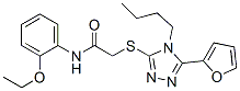 Acetamide, 2-[[4-butyl-5-(2-furanyl)-4H-1,2,4-triazol-3-yl]thio]-N-(2-ethoxyphenyl)- (9CI) CAS#: 606111-35-7
